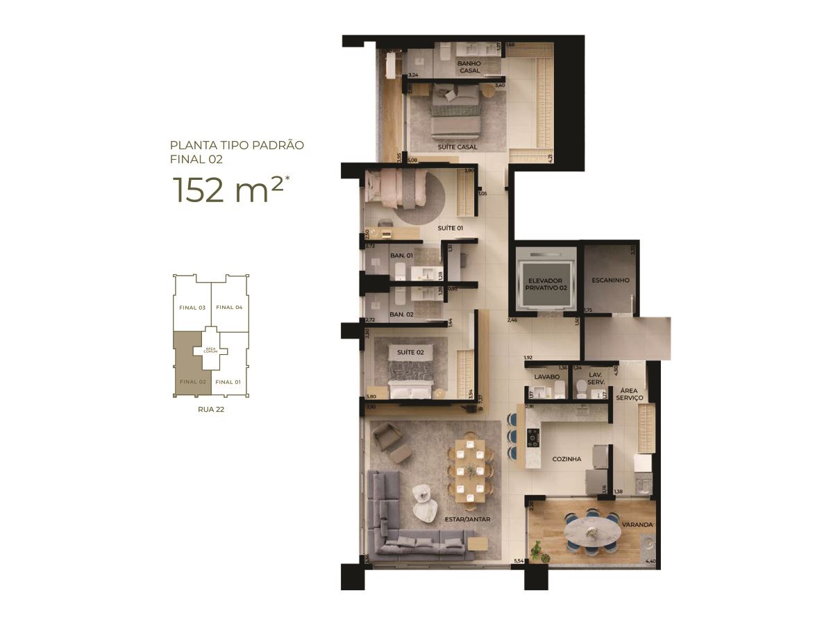 planta 2 apartamento